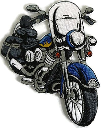 מוטות חמים על אוסף תיקון אופנוענים יפהפה של בד [מסוק כחול אדיר] [היסטוריה של רכב אמריקאי ברקמה] ברזל רקום